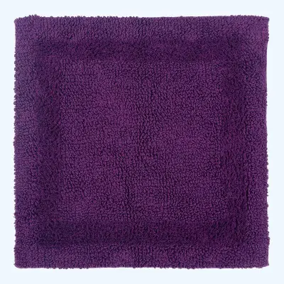 Homescapes preproga de douche iz bombaža, 50 x 50 cm - slivova