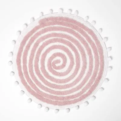 Homescapes kopalniška preproga rond rožnata spirale tuftanae, 60 c