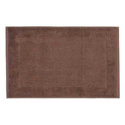 Homescapes kopalniška preproga enobarvna 100% bombaž turc čokoladna