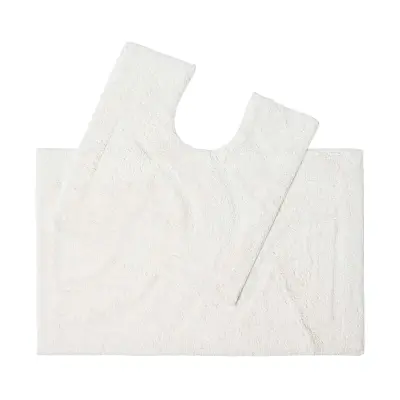 Homescapes kopalniška preproga pur coton haut de gamme 2 pièces crè