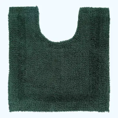 Homescapes preproga contour wc iz bombaža, 50 x 55 cm - zelena mousse