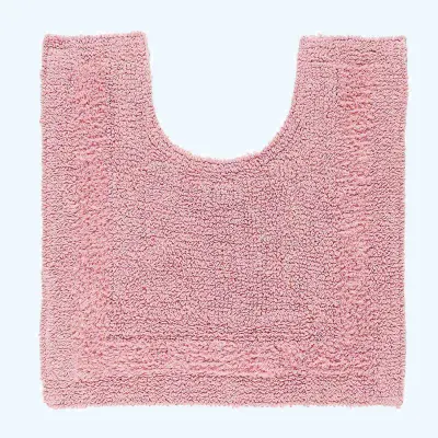 Homescapes preproga contour wc iz bombaža, 50 x 55 cm - rožnata poudrã