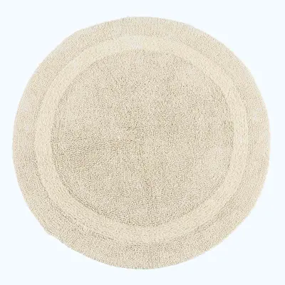 Homescapes kopalniška preproga rond iz bombaža, 80 cm - crèm