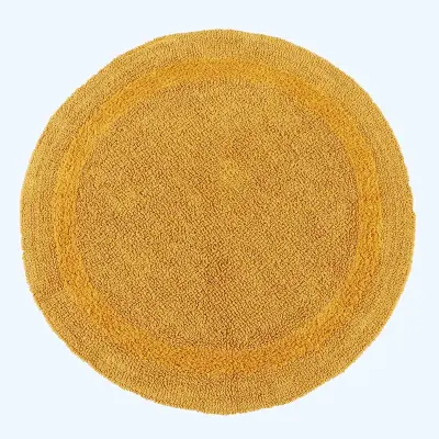 Homescapes kopalniška preproga rond iz bombaža, 80 cm - rumena moutarde