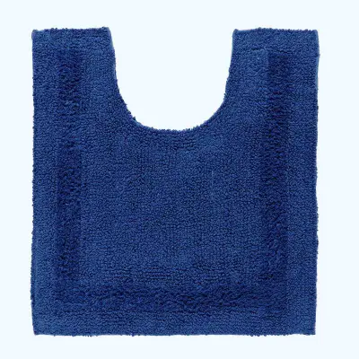 Homescapes preproga contour wc iz bombaža, 50 x 55 cm - modra mornarsko modra