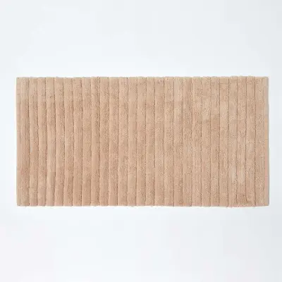 Homescapes kopalniška preproga bež rayures relief 100% bombaž 1500 gm² - 50 x 100 c
