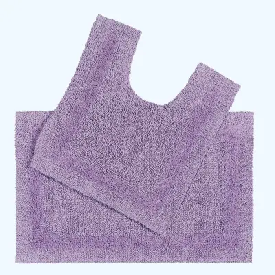 Kopalniška preproga in contour wc iz bombaža – lila