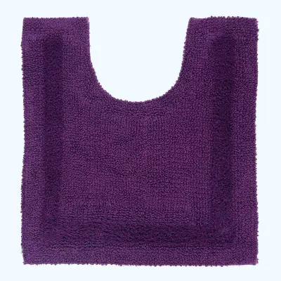 Homescapes preproga contour wc iz bombaža, 50 x 55 cm - slivova