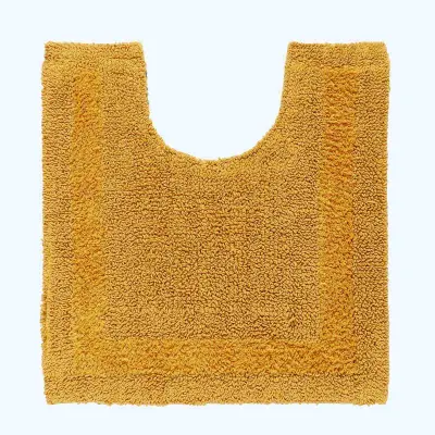 Homescapes preproga contour wc iz bombaža, 50 x 55 cm - rumena moutarde