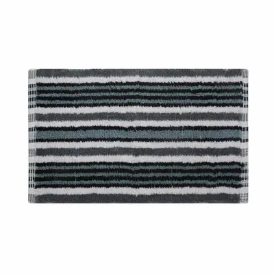 Homescapes kopalniška preproga tissé šenilja de coton rayé črna
