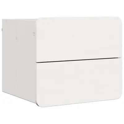 vidaXL Nočna omarica s predalom Bela 39 x 34 x 33 cm Trdna borovina