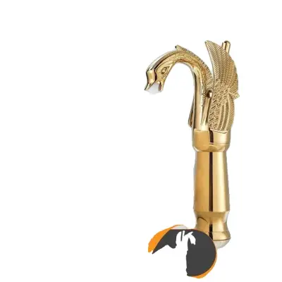 Kopalniška pipa, montirana na ploščo, sodoben dizajn, visoka zlata pipa