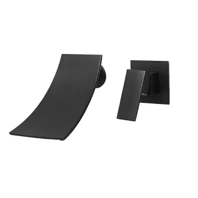 Kopalniška pipa, montirana na steno, sodoben dizajn, enoročna kontrola, mat črna B