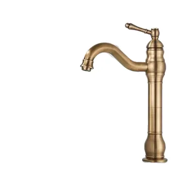 Umivalni pipa, starinsko medeninasto, enoročna, Antik medenina