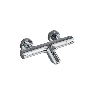 Termostatska kopalniška tuš pipa, trdna keramična konstrukcija, eleganten krom končni sloj, TypeE