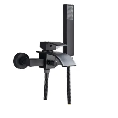 Kopalniška pipa, dvojna ročica, brušen zaključek, mat črna B