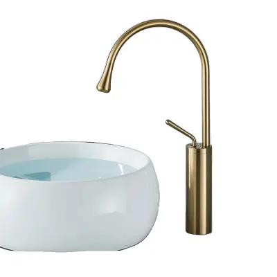 Brušani zlat brass pipa, sodoben stil, enostavna namestitev, brušani zlat T