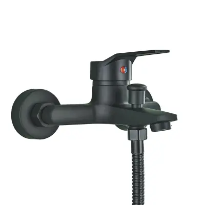 Set tuš pip, en ročaj, sodoben dizajn, črna