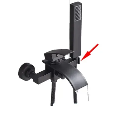 Kopalniška pipa, trajen keramični ventil, sodoben dizajn, mat črna C