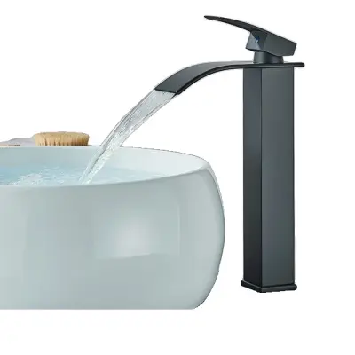 Kopalniška pipa, oblikovanje slapov, mat črna, Matte Black A