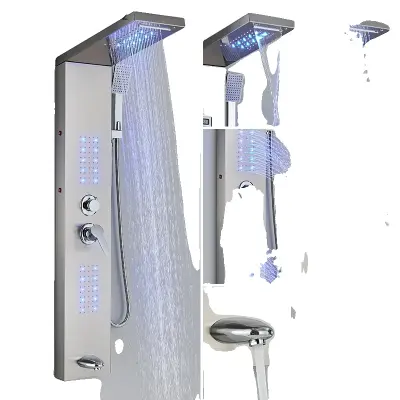 Tuš panel, LED zaslon, stenski, Brusni nikl