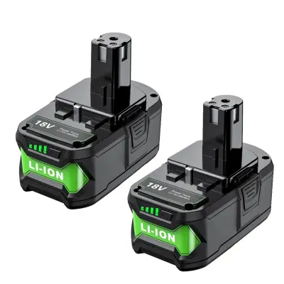 Ryobi P108 baterija, kapaciteta 9000mAh, 18V Li-ion, 2 bateriji, 18V