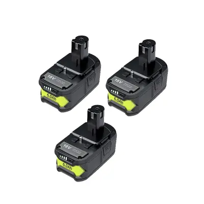 RYOBI 18V litij-ionska baterija, kapaciteta 6.0Ah, več možnosti baterij, 3 baterije