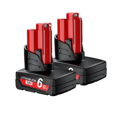 Zamenljiva baterija, kapaciteta 6000mAh, združljiva z Milwaukee električnimi orodji, 2 kosa