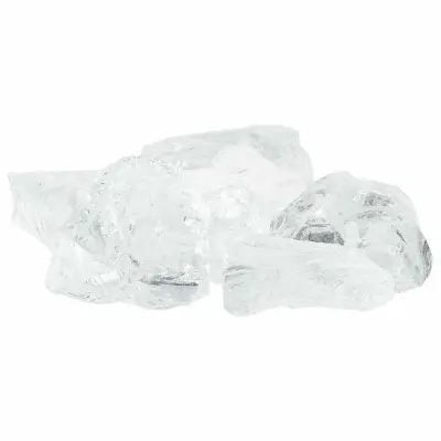 vidaXL Vrtne kamenine Bela 12 cm Steklo