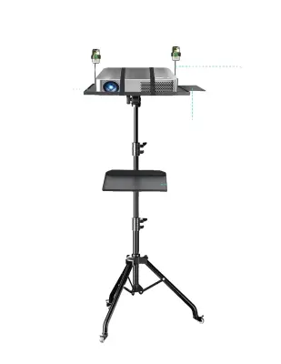 Stojalo za projektor, nastavljiva višina, trdna aluminijasta zlitina, prenosna zasnova, 145 cm s kolesi
