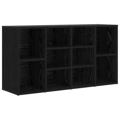 vidaXL Klop za čevlje s polico Črna Orehovina 103 x 30 x 54,5 cm