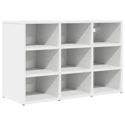 vidaXL Omara za čevlje s polico Bela 77,5 x 30 x 51 cm Konstruiran les