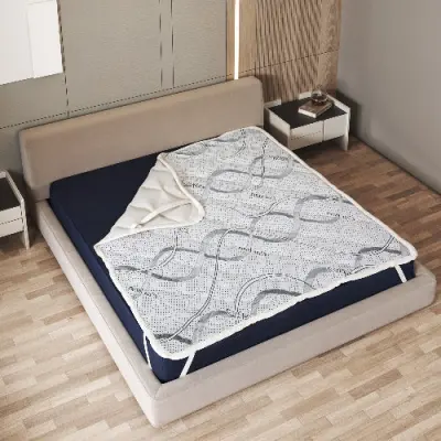 The White Stone Zaščita za Vzmetnico 100x200 cm z Elastikami | Zračna, Hipoalergena, Proti Pršicam