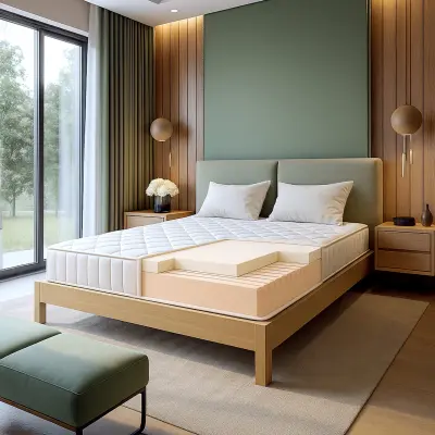 The White Stone Ognjevarna Vzmetnica 180x200 iz Memory Foam Višina 20 cm | Ortopedska | Hipoalergena in Antibakterijska Prevleka