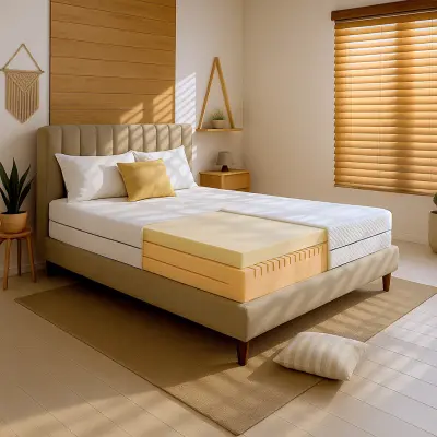 The White Stone Vzmetnica 120x190 cm iz Hipoalergene Pene | Višina 16 cm | Ortopedska in Hipoalergena