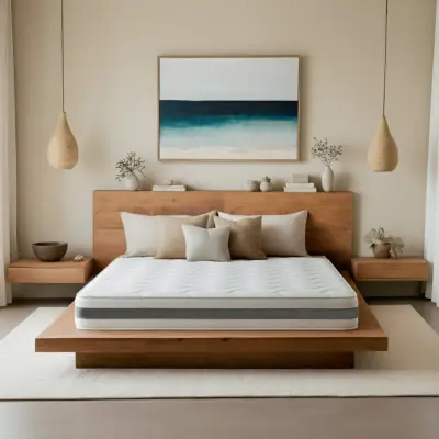 The White Stone Vzmetnica 80x190 | Termoobčutljiv Waterfoam, Visoka Trdota, Zračna in Hipoalergena | Stabilno Udobje in Ergonomska Podpora