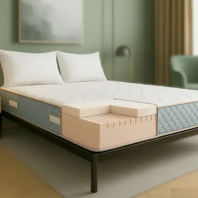 The White Stone Vzmetnica 80x190 iz Hipoalergene Pene in Memory Foam | Višina 22 cm | Antibakterijska in Protialergijska