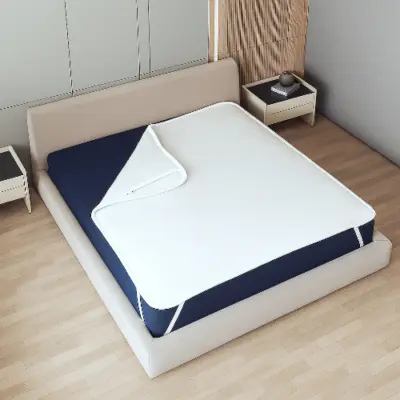 The White Stone Nepremočljiva Zaščita za Vzmetnico 90x190 cm z Elastikami | Zračna in Antibakterijska Zaščita Vzmetnice
