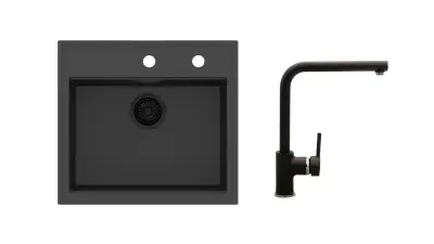Pomivalno korito SINK SOLUTION SET CASABLANCA črna
