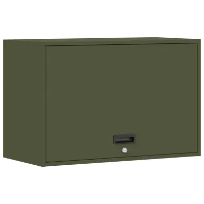 vidaXL Stenska omara za garažo Olivno zelena 80 x 40 x 53 cm