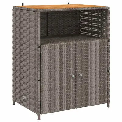 vidaXL Za omarice Siva 70 x 50 x 87 cm Poliester in Roly Rattan
