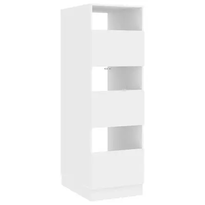 vidaXL Omara za perilo s shranjevanjem z vrati Bela Konstruiran les