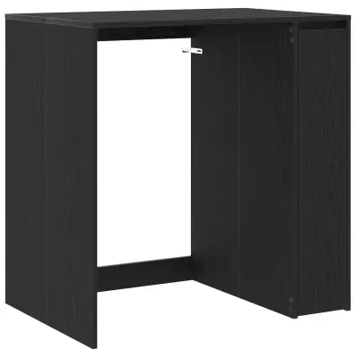 vidaXL Omara za pralni stroj z vrati Črna Orehovina 87 x 60 x 89 cm