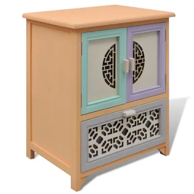 vidaXL Stranska omara večbarvno 46 x 34 x 55.5 cm Les pavlovnije