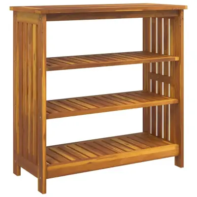 vidaXL Vrtna omara s polico Naravna 90 x 40 x 90cm Masiven les akacije