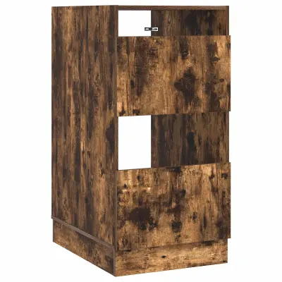 vidaXL Omara za perilo s shranjevanjem Dimljeni oreh Konstruiran les