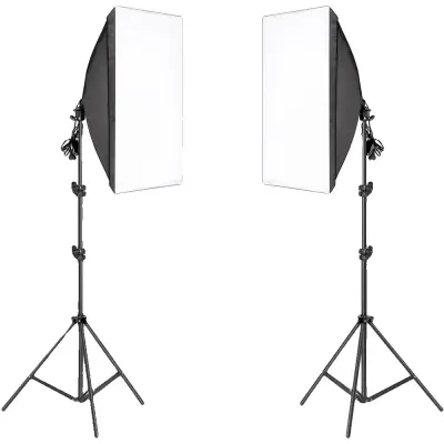Fotografski svetlobni komplet, zasnova softbox, nastavljiv svetlobni stojalo, brez žarnic brez torbe