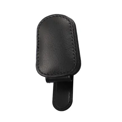 PU Usnje Avto Vizir Držalo za Sončna Očala - Večnamenski Organizator Black