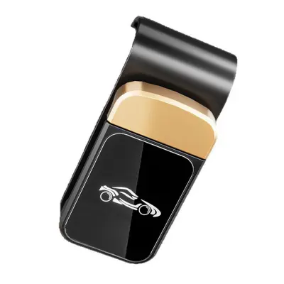 Črno-zlat držalo za avtomobilska očala iz nerjavečega jekla - sponka za senčnik