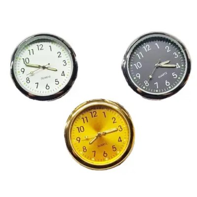 Vintage svetleča avtomobilska ura 40 mm, aluminijeva zlitina, 3 kosi | LITTIME Bela+Črna+Zlata
